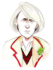 Peter Davison as Doctor Who in BBC television series of same name by Neale Osborne